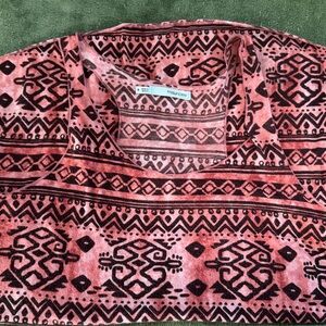 Maurices Pink and Black Patterned Tank Top Sz Small